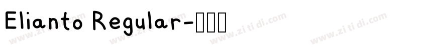 Elianto Regular字体转换